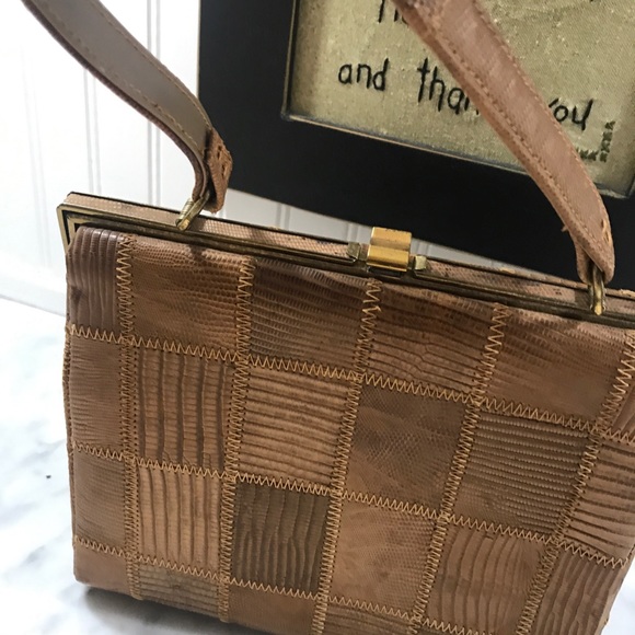 Handbags - 50-60’s PURS(LIZARD PATCHWORK)